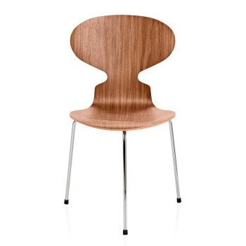 Sedia Ant con 3 gambe e scocca in legno Fritz Hansen