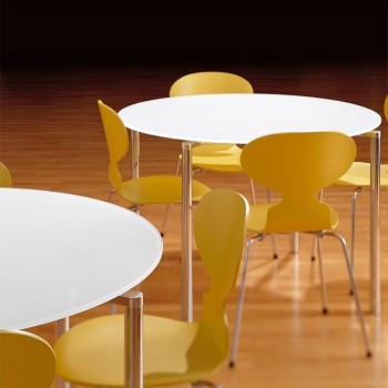 Cadeira de formiga 4 pernas e casca de cinza manchada de Fritz Hansen