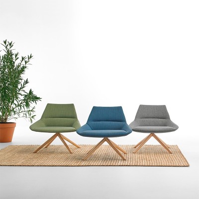 Poltrona Dunas XL in legno con schienale basso - Inclass Poltrona Dunas XL in legno con schienale basso - Inclass