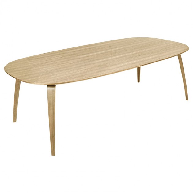 GUBI Dining Table Wood Elliptical