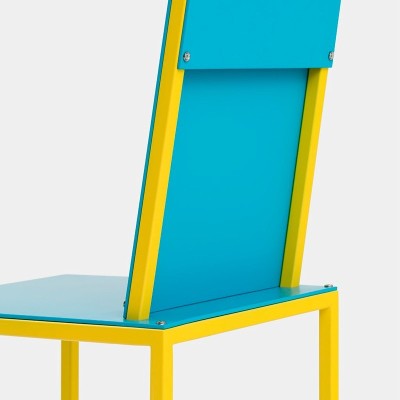 Primula silla Memphis Milano trasera Primula silla Memphis Milano trasera