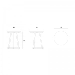 Mesa auxiliar Tripod roble negro Ethnicraft