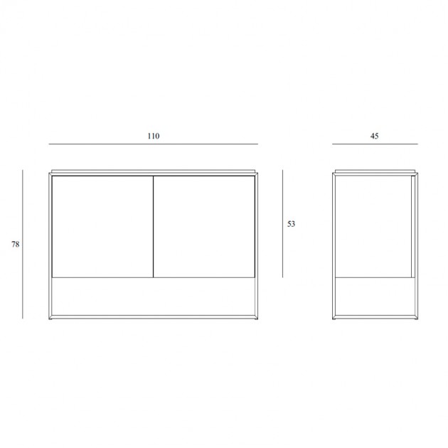 Aparador Monolit roble negro 2 puertas Etnicraft