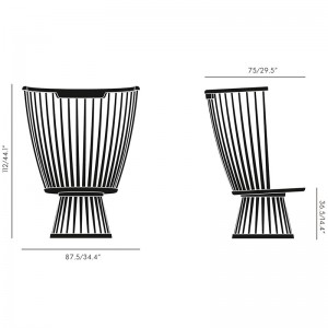 Fan Chair Tom Dixon medidas