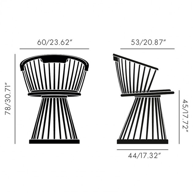 Fan Dining Chair Tom Dixon medidas