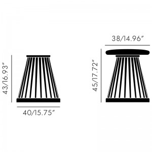 Fan Stool Tom Dixon medidas