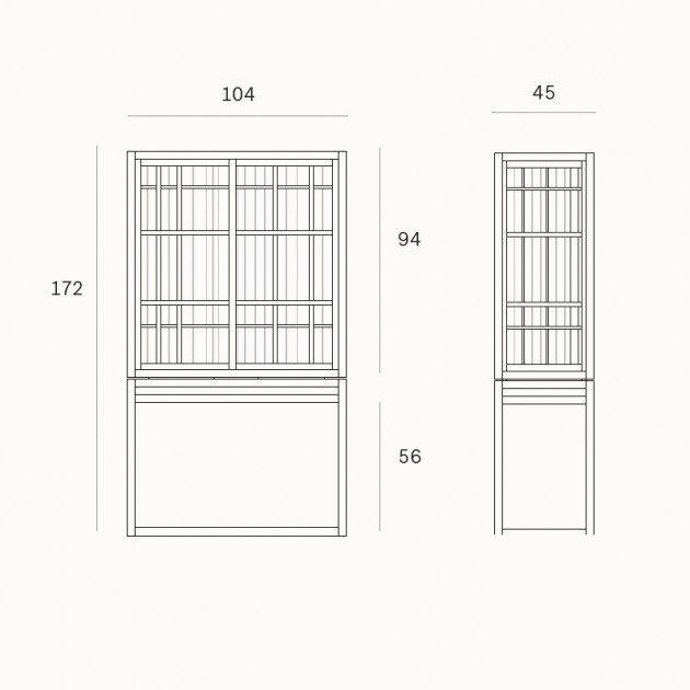 Armario Burung 2 puertas Roble negro - Ethnicraft