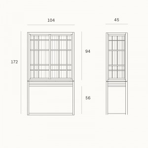 Armario Burung 2 puertas Roble negro - Ethnicraft