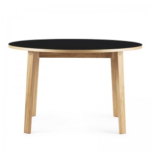 Mesa Slice Linoleum round 120 negro de Normann Copenhagen en Moises Showroom