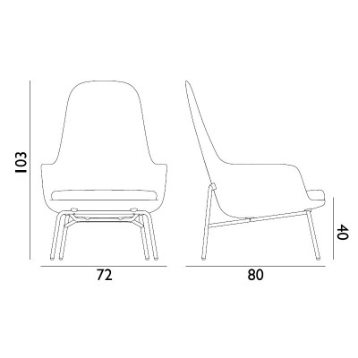 Dimensiones Butaca Era High de Normann Copenhagen Dimensiones Butaca Era High de Normann Copenhagen