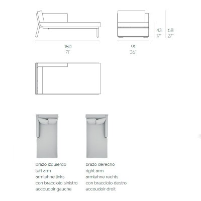 Sofá Modular 2 Flat Gandia Blasco Sofá Modular 2 Flat Gandia Blasco