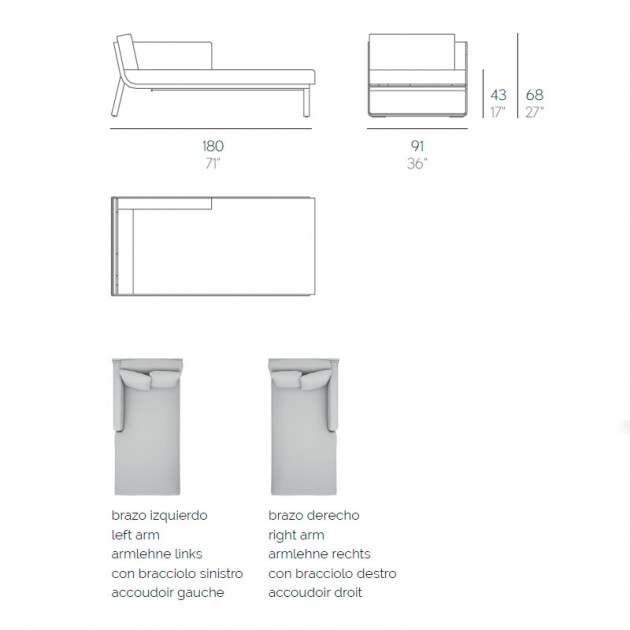 Sofá Modular 2 Flat Gandia Blasco