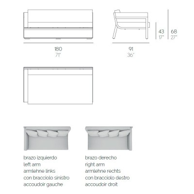 Sofá Modular 1 Flat Gandia Blasco Sofá Modular 1 Flat Gandia Blasco