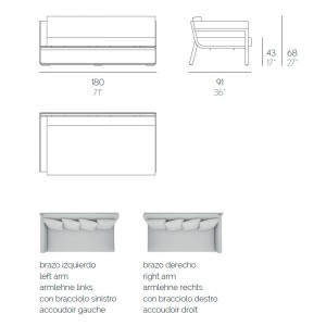 Sofá Modular 1 Flat Gandia Blasco