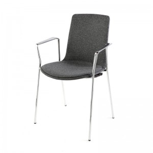 Silla Lottus High de Enea con tapizado integral y estructura cromada