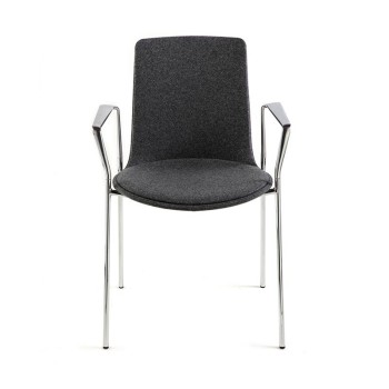 Silla Lottus High de Enea con tapizado integral y estructura cromada Silla Lottus High de Enea con tapizado integral y estructura cromada