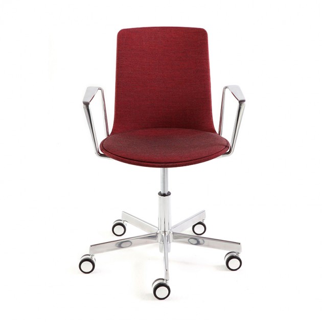 silla Lottus High Office tapizada brazo cromado