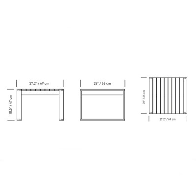 Mesa Auxiliar BK16 Carl Hansen medidas Mesa Auxiliar BK16 Carl Hansen medidas