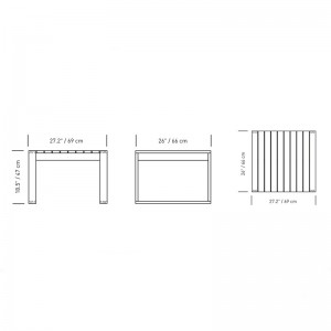 Mesa Auxiliar BK16 Carl Hansen medidas