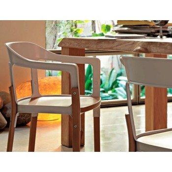 detalle Silla Steelwood Magis blanca y haya detalle Silla Steelwood Magis blanca y haya