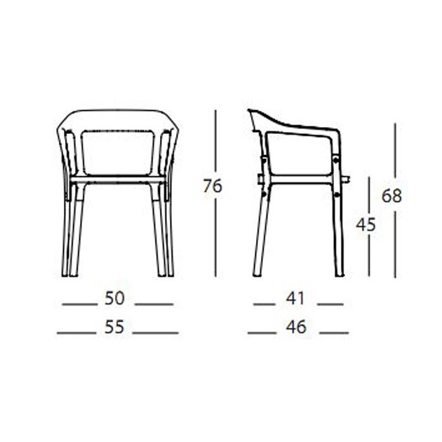 dimensiones Silla Steelwood Magis