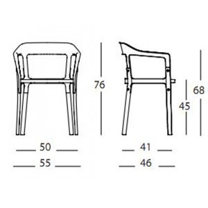 dimensiones Silla Steelwood Magis