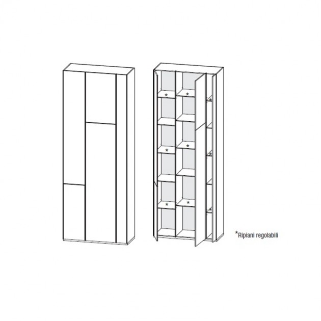 Estantería Random Box de MDF Italia en Moises Showroom