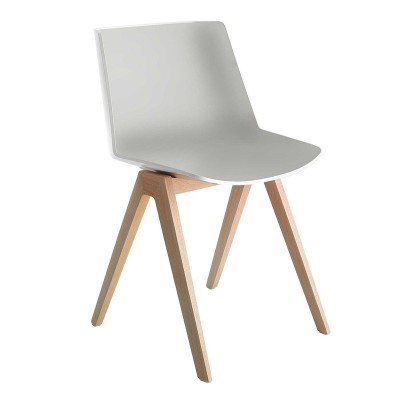 Aïku bicolor chair with MDF Italiawood base Aïku bicolor chair with MDF Italiawood base