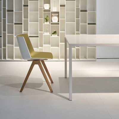 Aïku bicolor chair with MDF Italiawood base Aïku bicolor chair with MDF Italiawood base