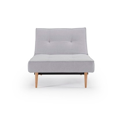 Poltrona splitback com pés de madeira Inovação