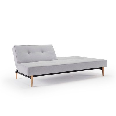 Sofá-cama com encosto dividido e perna de madeira Inovação