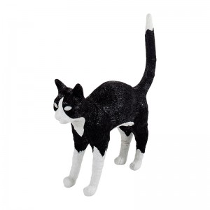 Lámpara Gato Félix blanco y negro Seletti