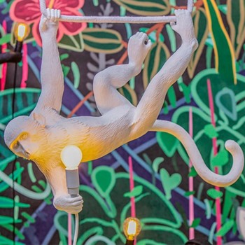 Monkey Lamp Swing White Seletti Monkey Lamp Swing White Seletti