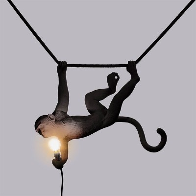 Lámpara mono Monkey Lamp Swing Black Seletti Lámpara mono Monkey Lamp Swing Black Seletti