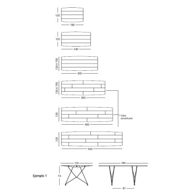 Mesa Table B Steel de BD Barcelona en Moises Showroom