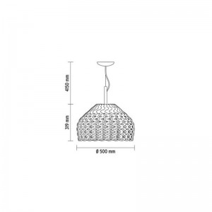 Lámpara Tatou S2 suspensión Flos medidas