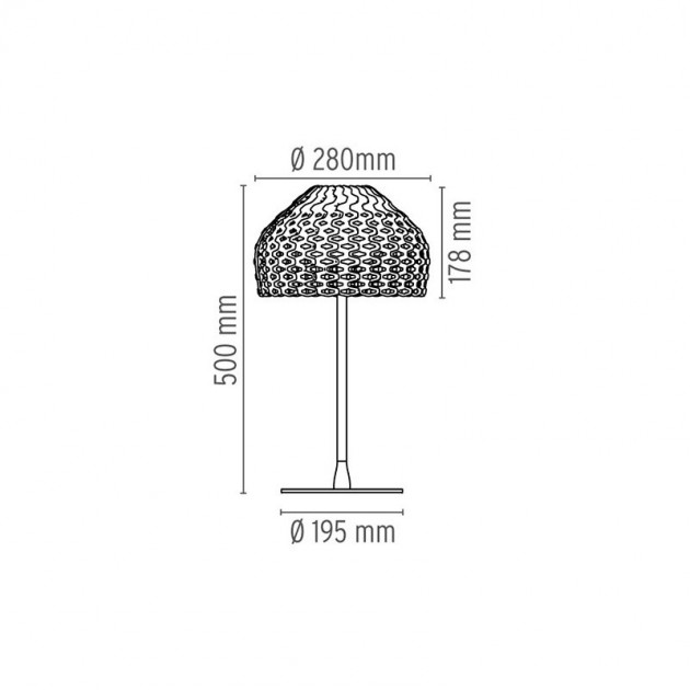 Lámpara Tatou T1 sobremesa Flos medidas