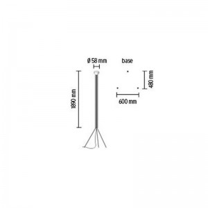 Lámpara Luminator suelo Flos medidas