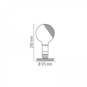 Lámpara Lampadina Flos medidas