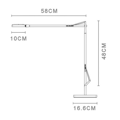 Lámpara Kelvin Led Base Flos medidas Lámpara Kelvin Led Base Flos medidas