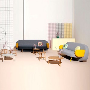 Sofá Float de Karim Rashid para Sancal en Moises Showroom