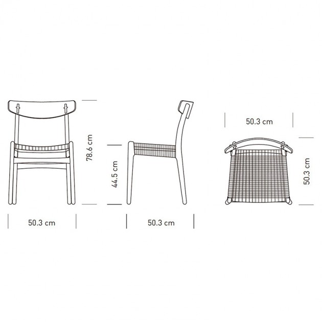 Silla CH23 Carl Hansen medidas