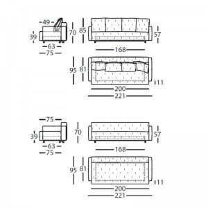 sofá cama NAP de Sancal en Moises Showroom