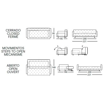 sofá cama NAP de Sancal en Moises Showroom sofá cama NAP de Sancal en Moises Showroom