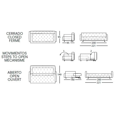 sofá cama NAP de Sancal en Moises Showroom sofá cama NAP de Sancal en Moises Showroom