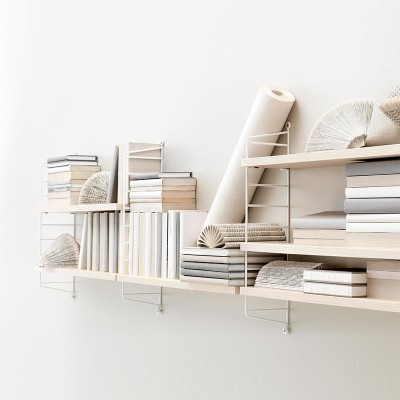 String system set de 3 estantes 78 x 20 String system set de 3 estantes 78 x 20