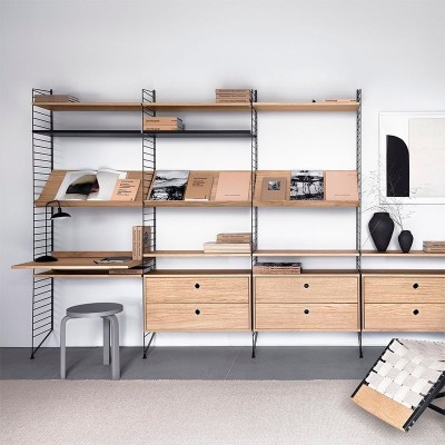 String system set de 3 estantes 78 x 20 String system set de 3 estantes 78 x 20