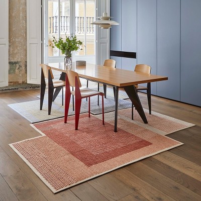 Alfombra Canevas Geo en color coral de Gan Rugs en Moises Showroom Alfombra Canevas Geo en color coral de Gan Rugs en Moises Showroom