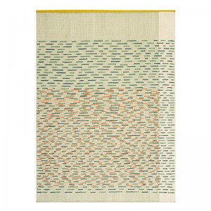 Alfombra Kilim Backstitch Busy Verde de Gan Rugs en Moises Showroom