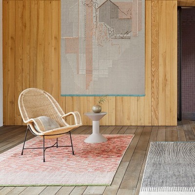 Kilim Backstitch Busy Brick de Gan Rugs